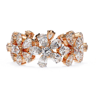 Petal Ring - 4ct diamond eternity ring - top view - Lucano