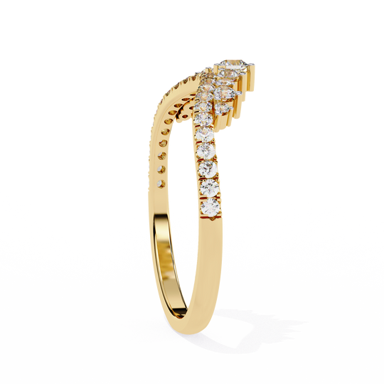 Tiara Ring - diamond eternity ring - top view - Lucano