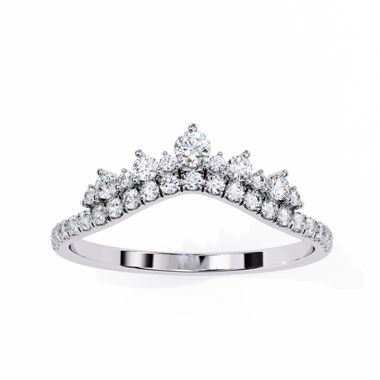 Tiara Ring - diamond eternity ring - angled view - Lucano