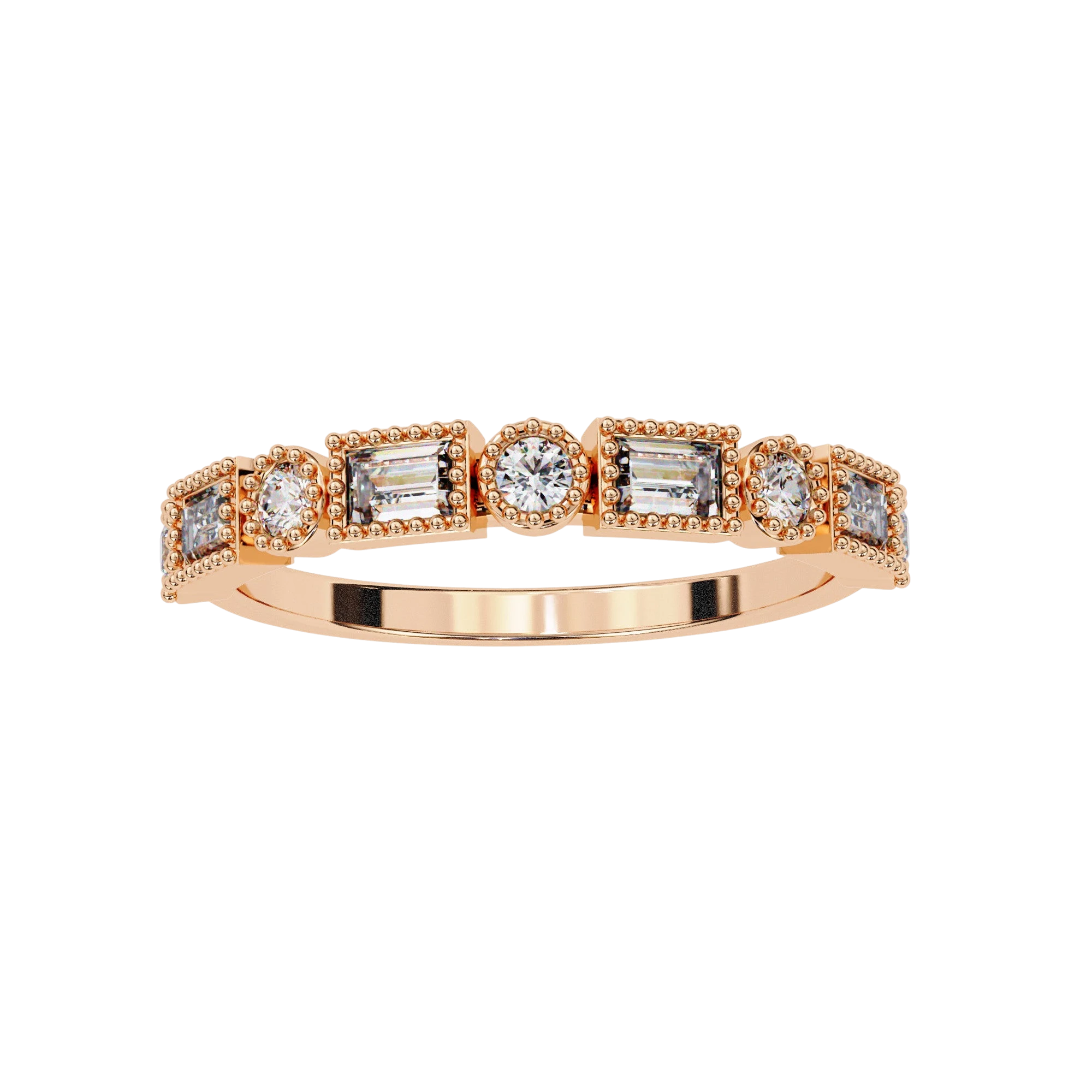 Brio Ring - diamond eternity ring - side profile - Lucano
