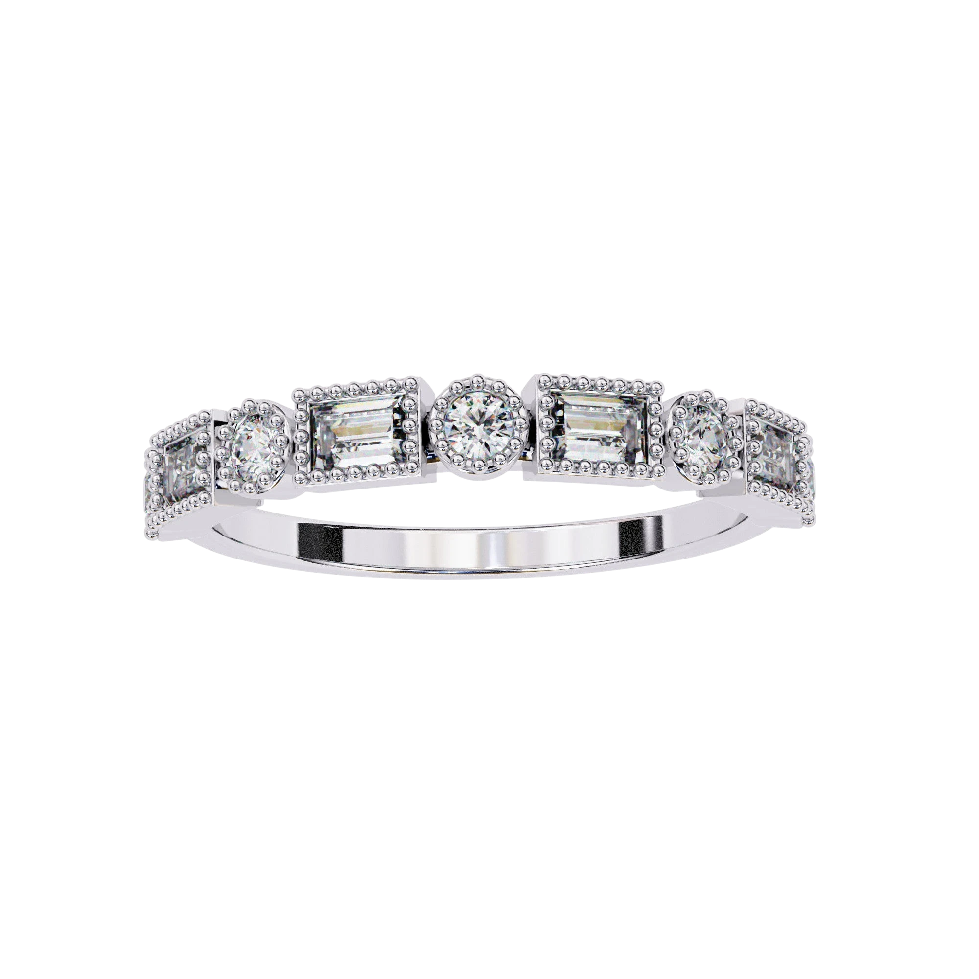 Brio Ring - diamond eternity ring - top view - Lucano
