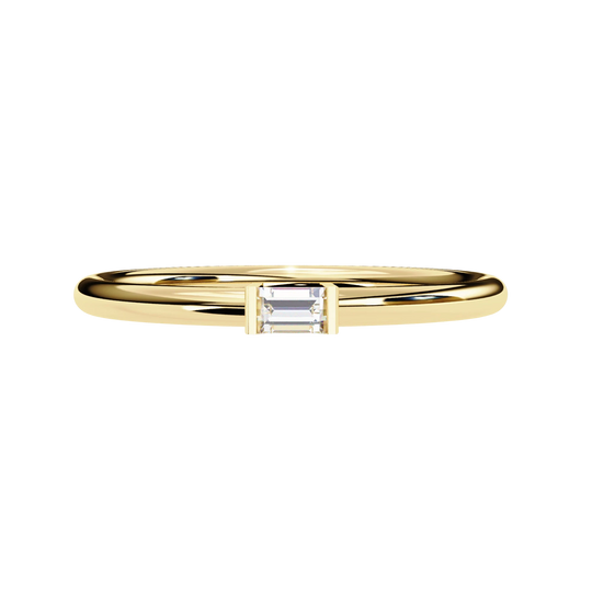 Baghetta Ring - baguette diamond promise ring, handcrafted in Northern Rivers, Australia by Lucano
