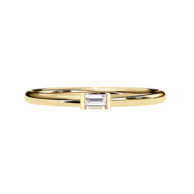 Baghetta Ring - baguette diamond promise ring, handcrafted in Northern Rivers, Australia by Lucano
