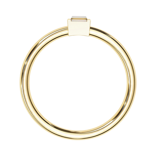 Baghetta Ring - baguette diamond promise ring - side profile - Lucano