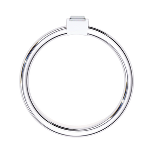Baghetta Ring - baguette diamond promise ring - angled view - Lucano