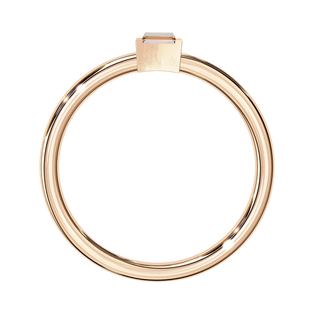 Baghetta Ring - baguette diamond promise ring - three-quarter view - Lucano