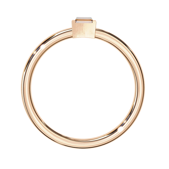 Baghetta Ring - baguette diamond promise ring - three-quarter view - Lucano