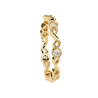 Bound Ring - diamond wedding band - top view - Lucano