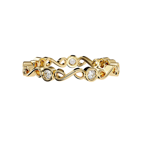 Bound Ring - diamond wedding band, handcrafted in Northern Rivers, Australia by Lucano
