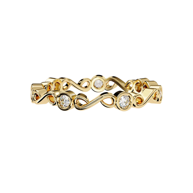 Bound Ring - diamond wedding band, handcrafted in Northern Rivers, Australia by Lucano