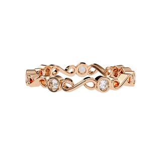 Bound Ring - diamond wedding band - angled view - Lucano