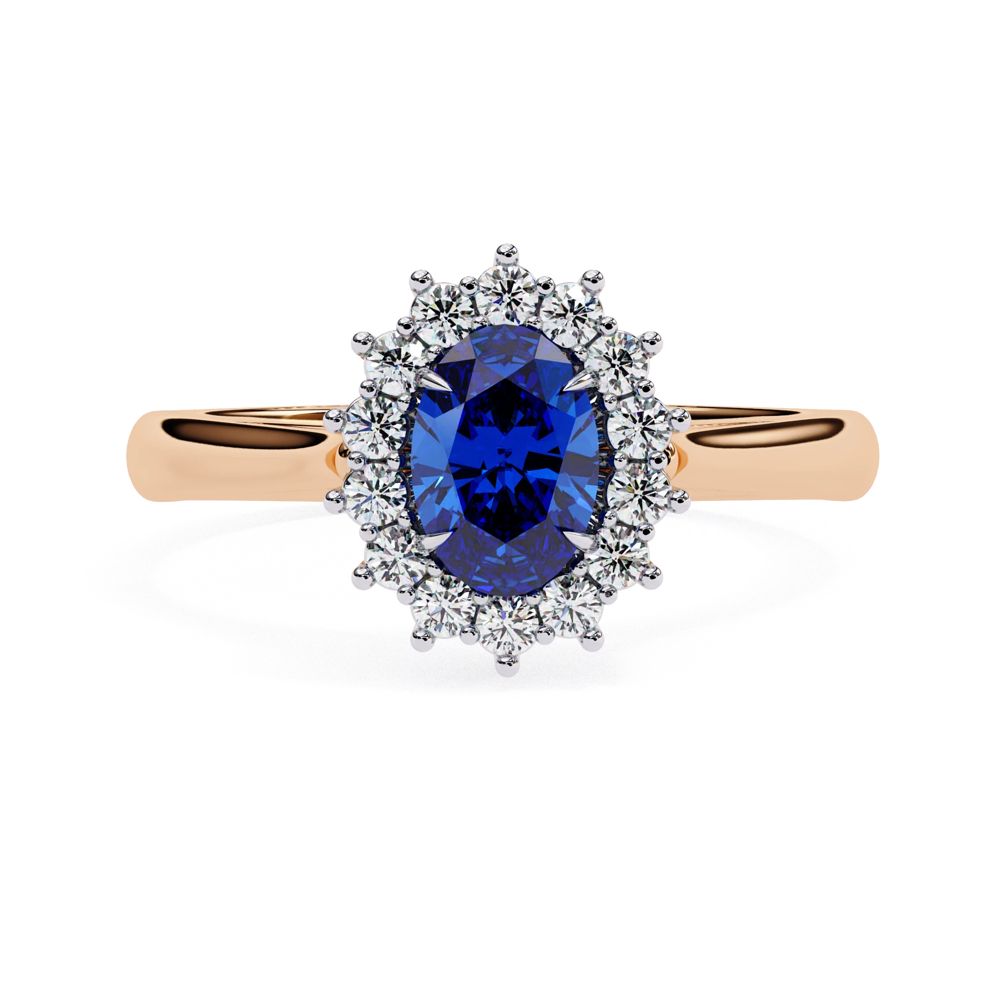 Blue Sapphire Diamond Ring - blue sapphire engagement ring - detail close-up - Lucano