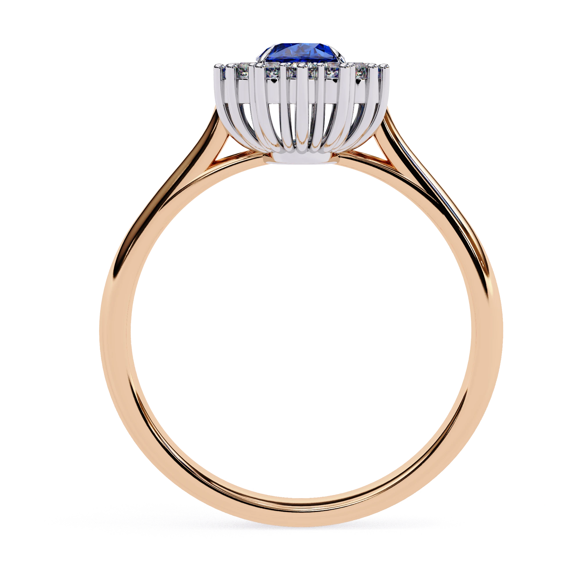 Blue Sapphire Diamond Ring - blue sapphire engagement ring, handcrafted in Northern Rivers, Australia by Lucano