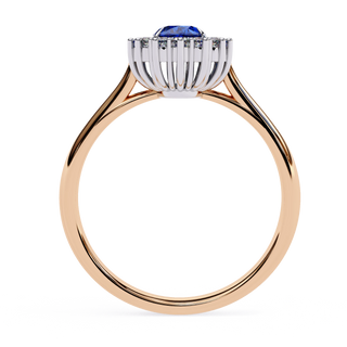 Blue Sapphire Diamond Ring - blue sapphire engagement ring, handcrafted in Northern Rivers, Australia by Lucano