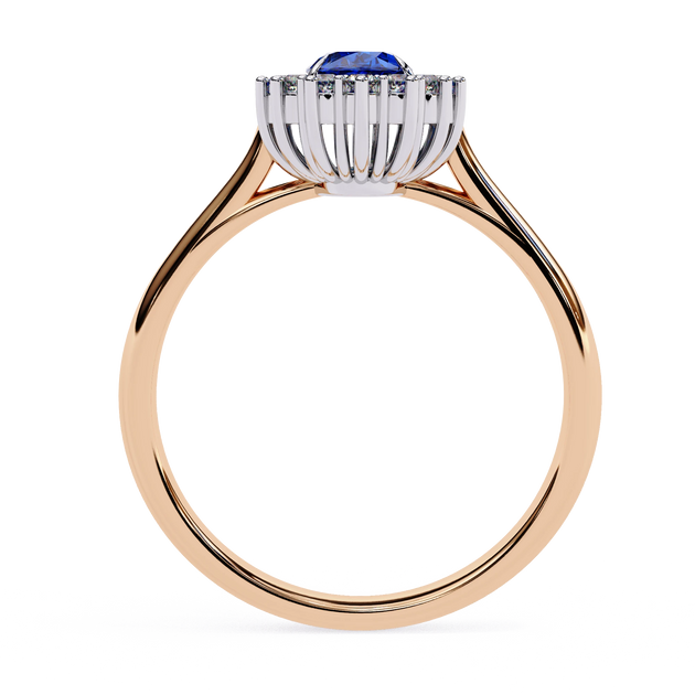 Blue Sapphire Diamond Ring - blue sapphire engagement ring, handcrafted in Northern Rivers, Australia by Lucano
