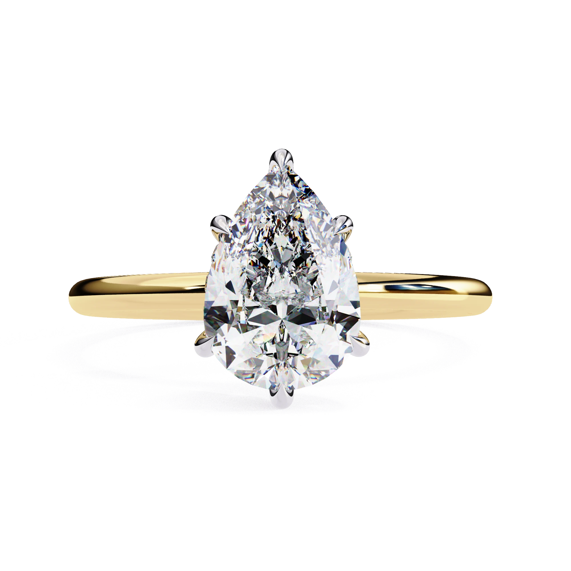 Ember Pear Ring - pear cut diamond engagement ring, handcrafted in Northern Rivers, Australia by Lucano