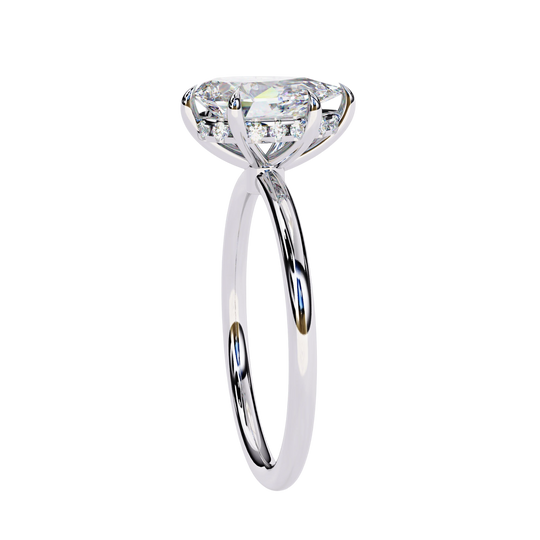 Ember Pear Ring - pear cut diamond engagement ring - detail close-up - Lucano