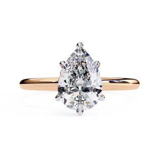 Ember Pear Ring - pear cut diamond engagement ring - angled view - Lucano