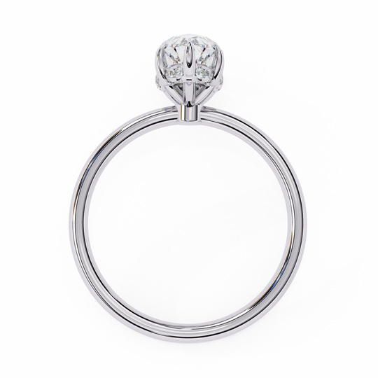 Ember Marquise Diamond Ring - marquise diamond engagement ring - detail close-up - Lucano