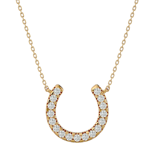 Crescent Necklace - diamond pendant necklace - on model - hand-made in Byron Bay Hinterland, Australia by Lucano Fine Jewellery