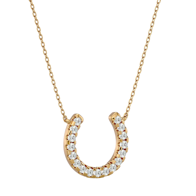 Crescent Necklace - diamond pendant necklace - angled view - hand-made in Byron Bay Hinterland, Australia by Lucano Fine Jewellery