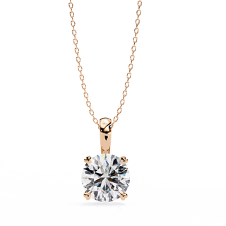 Helios diamond solitaire pendant in gold, detail view