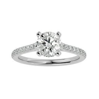Luce Solitaire Ring - solitaire engagement ring - angled view - Lucano