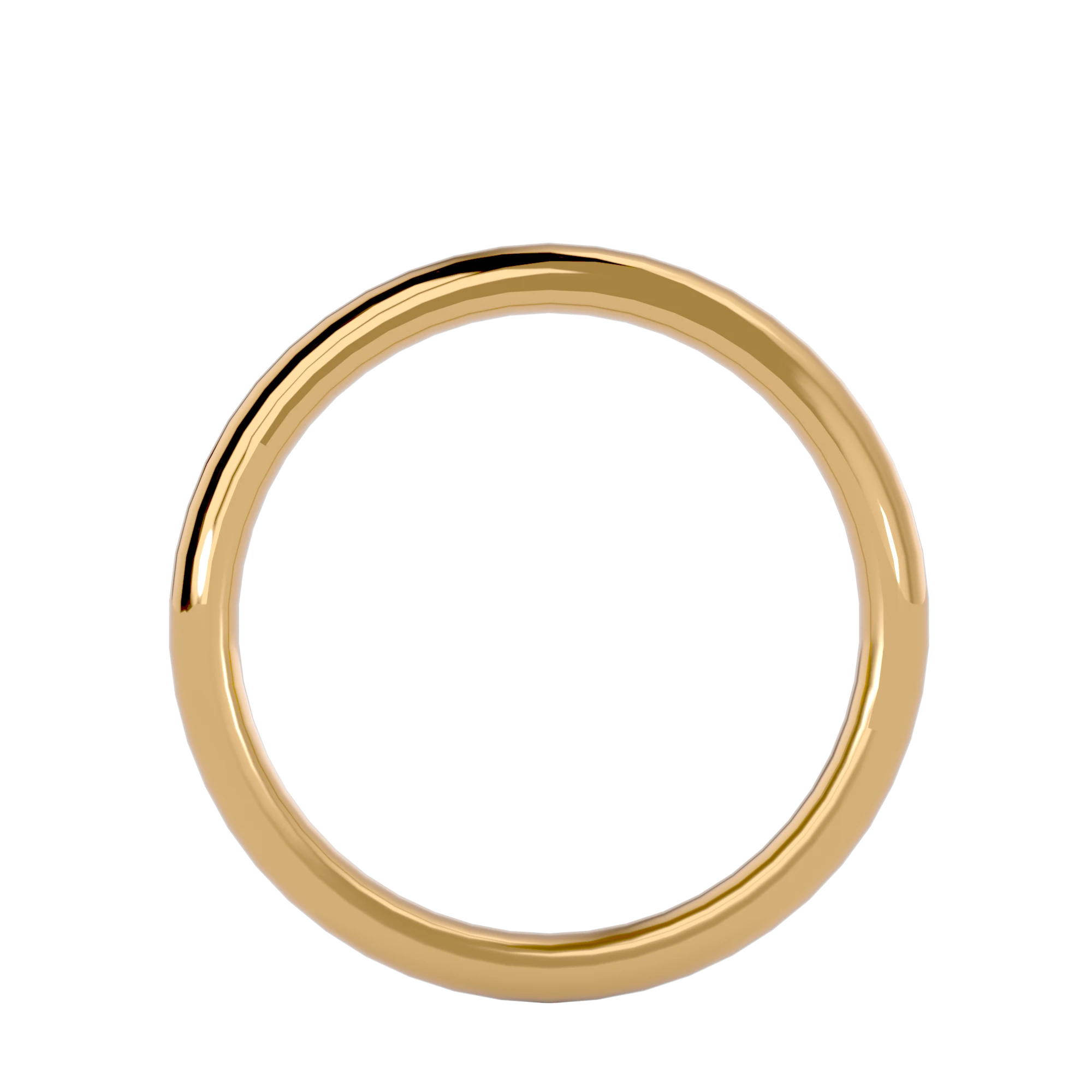 Fede Classica - 3.2mm classic wedding band - side profile - Lucano