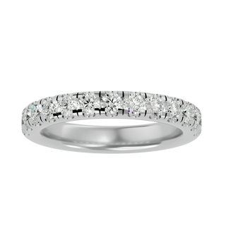 Vesta Band - round brilliant diamond eternity ring - angled view - Lucano