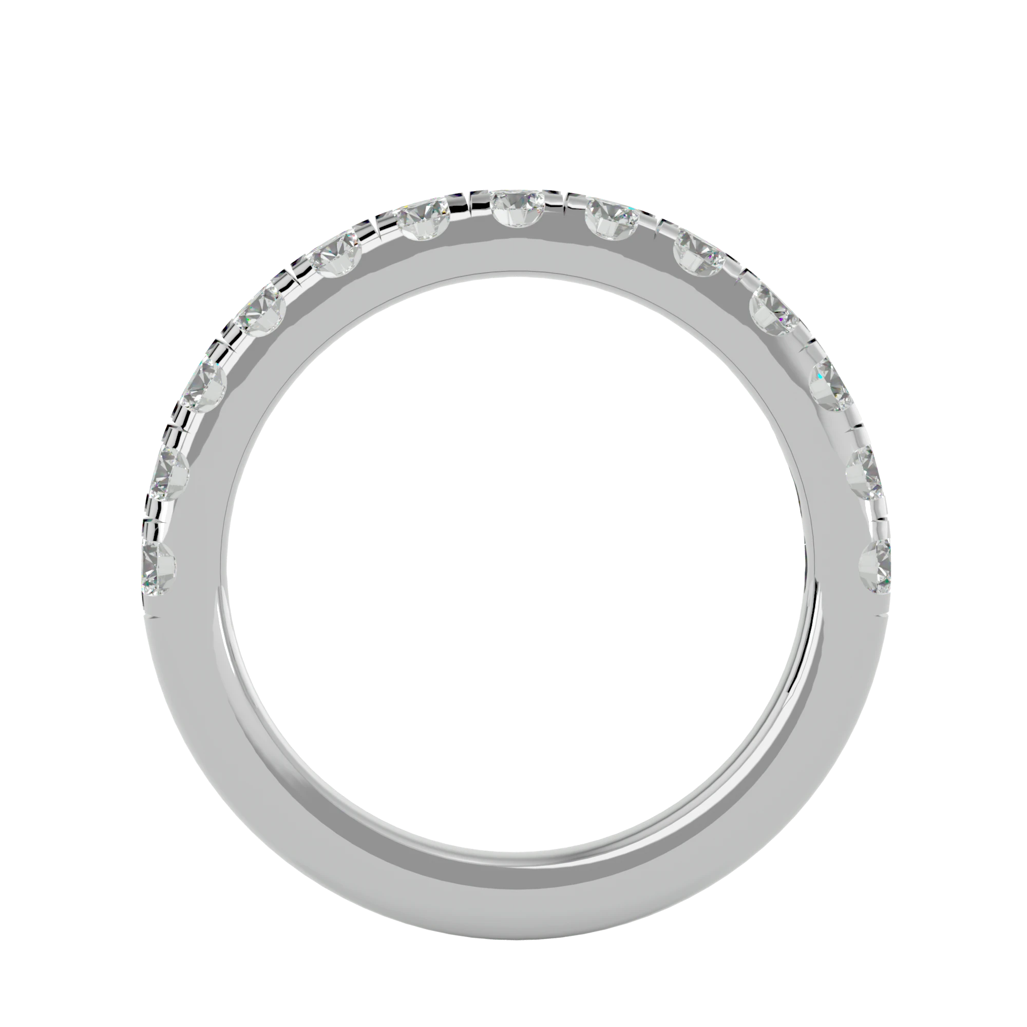 Vesta Band - round brilliant diamond eternity ring - three-quarter view - Lucano