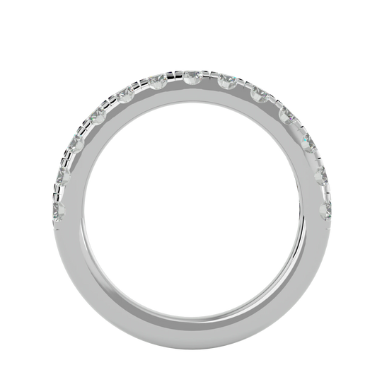 Vesta Band - round brilliant diamond eternity ring - three-quarter view - Lucano