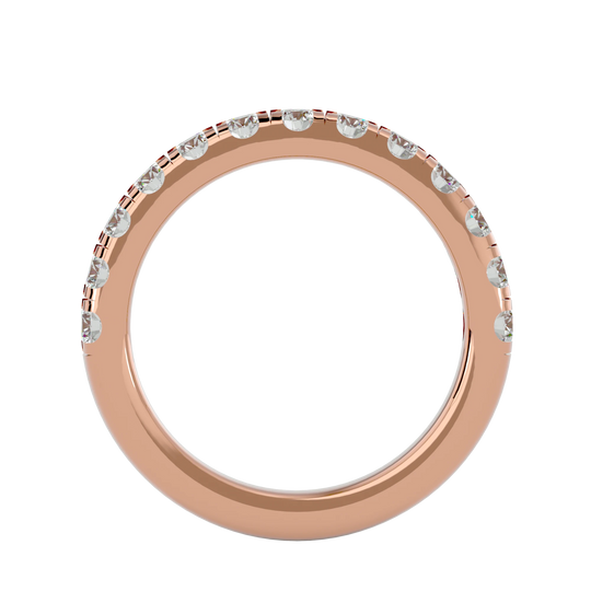 Vesta Band - round brilliant diamond eternity ring - top view - Lucano