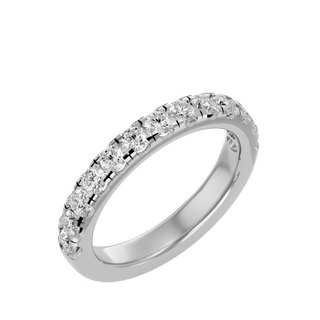Vesta Band - round brilliant diamond eternity ring - on hand - Lucano