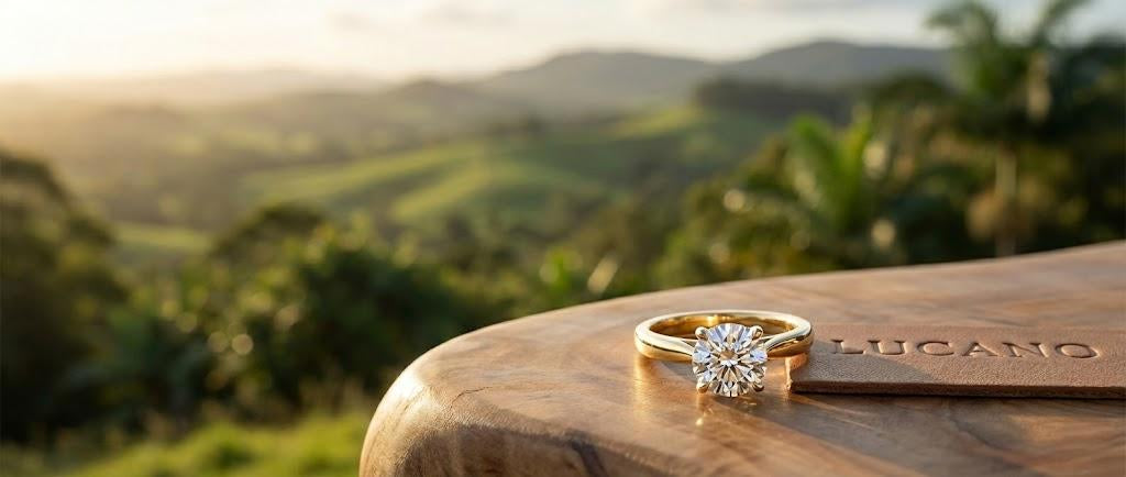 Lucano ethical engagement rings handcrafted in Australia
