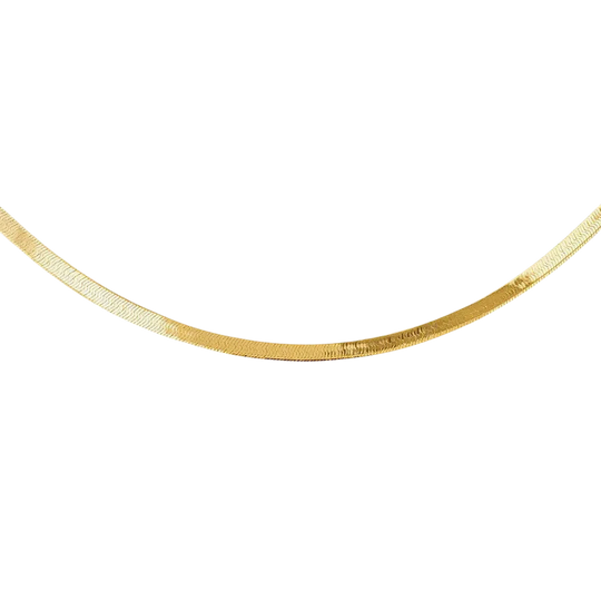 Serpente Chain Petite - 18ct Italian snake chain - angled view - Lucano