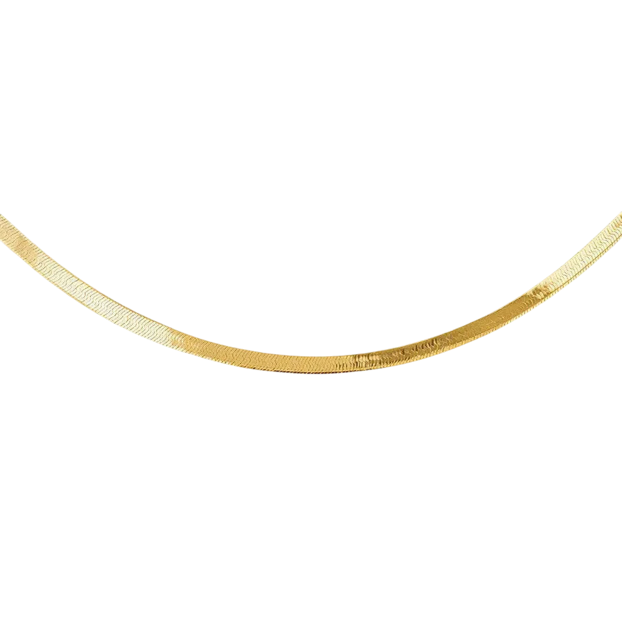 Serpente Chain Petite - 18ct Italian snake chain - angled view - Lucano