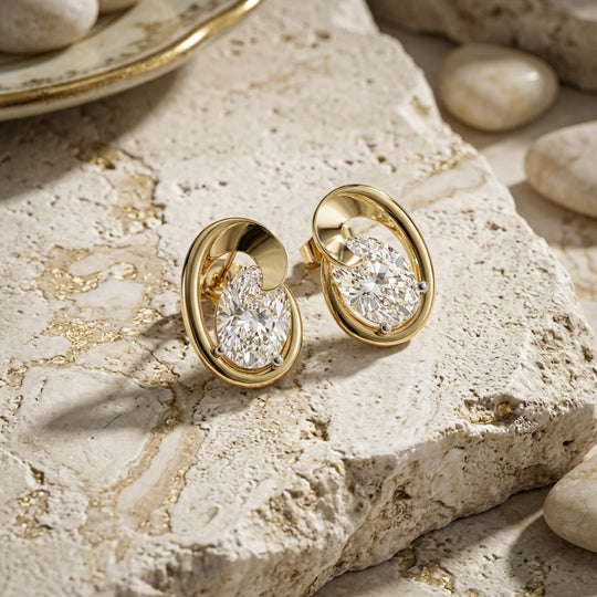 Luna Oval Studs