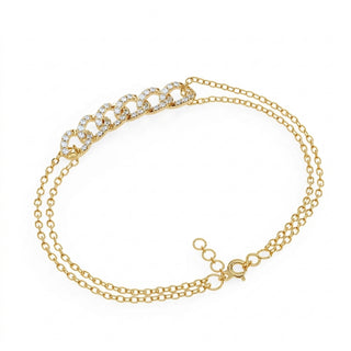 Catena Cuban Pavé Bracelet - diamond bracelet - handmade in the Byron Bay Hinterland, Australia by Lucano