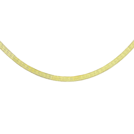 Serpente Chain - 9ct Italian snake chain - angled view - Lucano