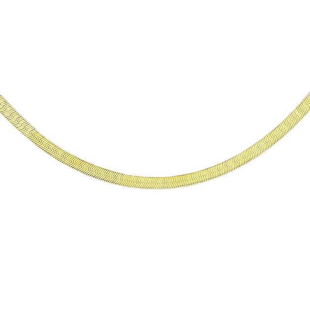 Serpente Chain - 9ct Italian snake chain - angled view - Lucano