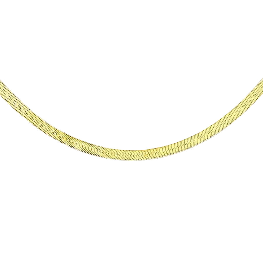 Serpente Chain - 9ct Italian snake chain - angled view - Lucano