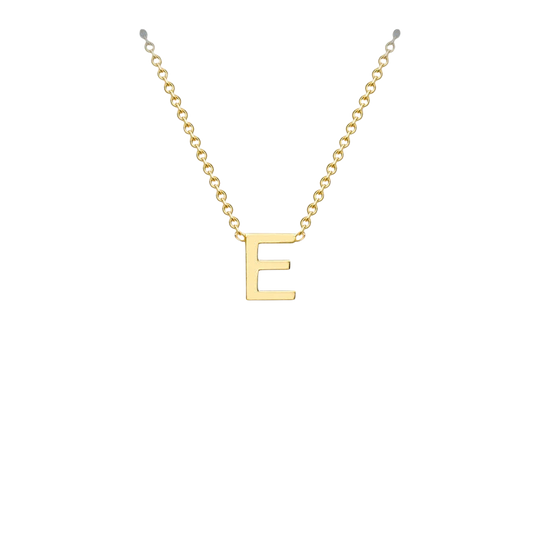 Letterina Necklace - 9ct gold initial necklace, Italian-made chain - on hand - Lucano