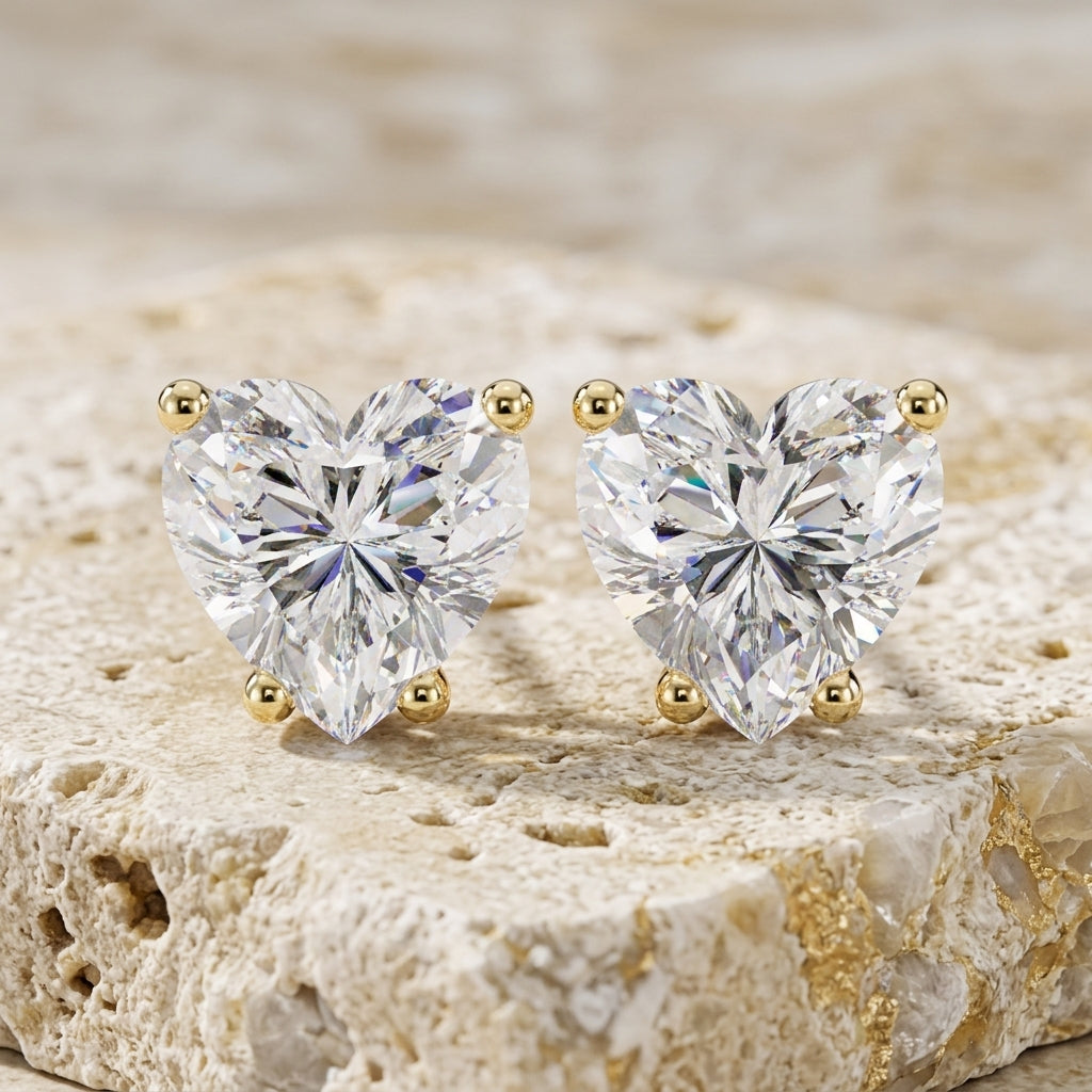 Divina Studs - diamond stud earrings - handmade in the Byron Bay Hinterland, Australia by Lucano