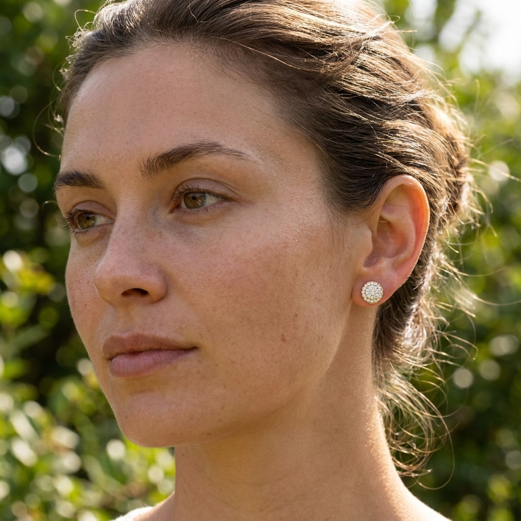 Aurora Earrings - diamond stud earrings - handmade in the Byron Bay Hinterland, Australia by Lucano