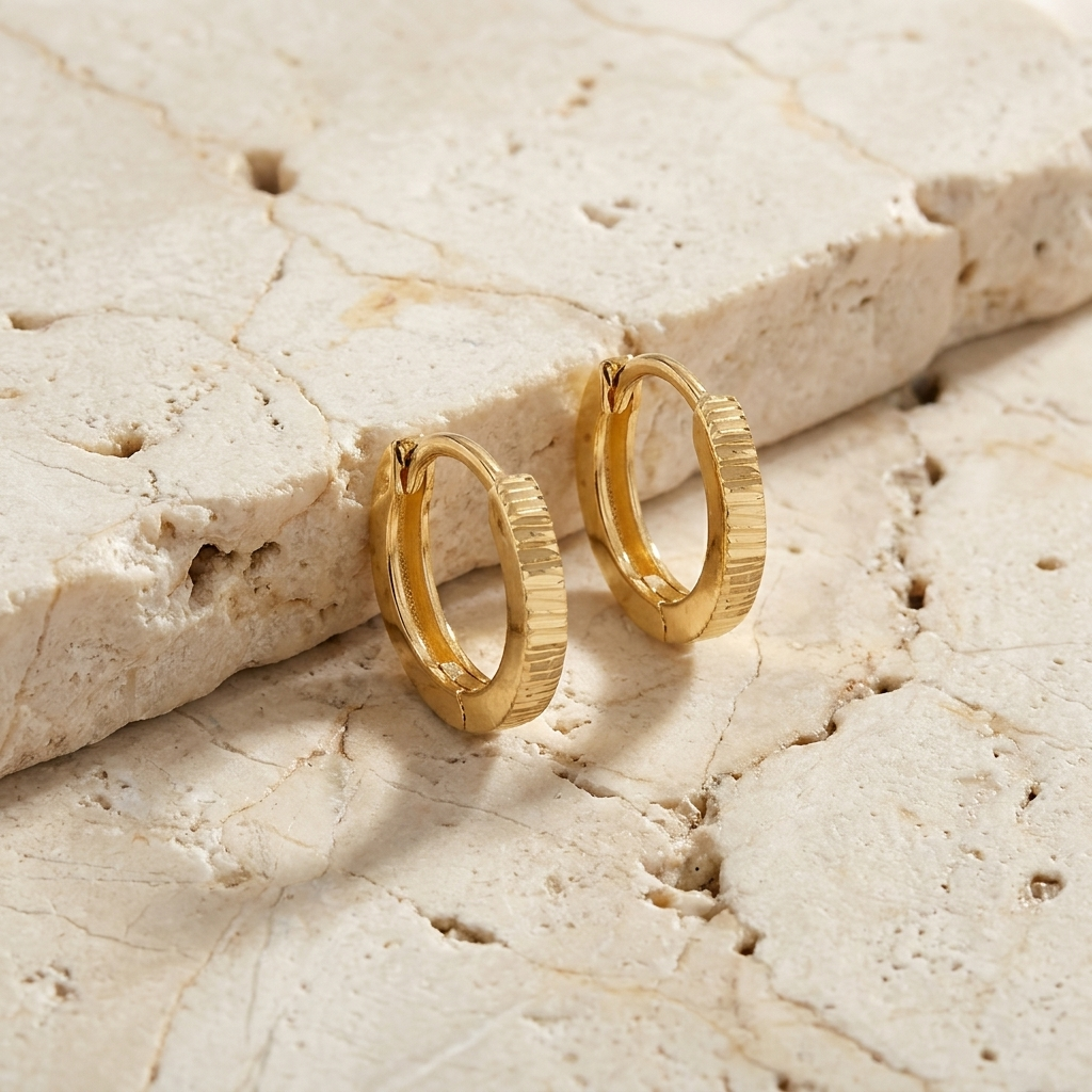 Paglia Earrings - gold hoop earrings - handmade in the Byron Bay Hinterland, Australia by Lucano