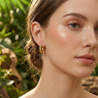 Paglia Earrings - gold hoop earrings - handmade in the Byron Bay Hinterland, Australia by Lucano