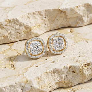 Seraphina Studs - diamond stud earrings - handmade in the Byron Bay Hinterland, Australia by Lucano