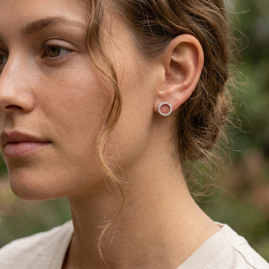 Sera Petite Studs - diamond stud earrings - handmade in the Byron Bay Hinterland, Australia by Lucano