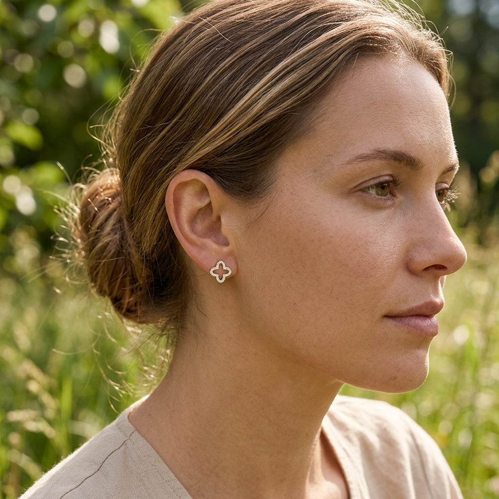 Petite Studs - diamond stud earrings - handmade in the Byron Bay Hinterland, Australia by Lucano