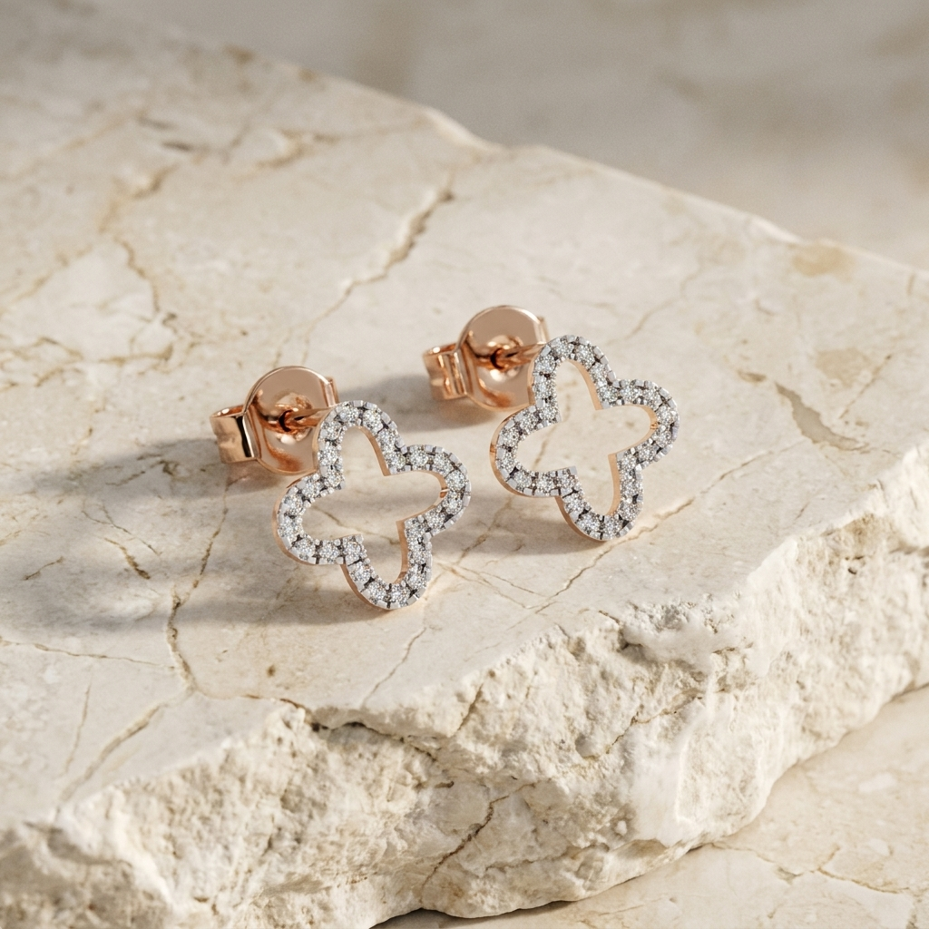 Petite Studs - diamond stud earrings - handmade in the Byron Bay Hinterland, Australia by Lucano
